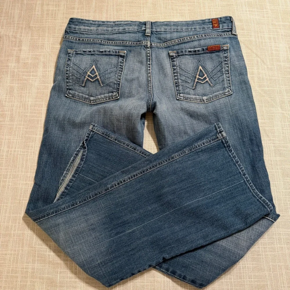7 For All Mankind A Pocket Bootcut Jeans Medium Wash Blue Size 33 U130055U-055U